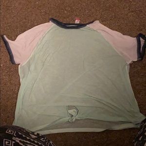 Teal Tie-up Shirt